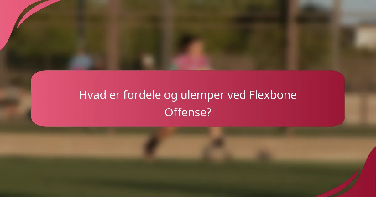 Hvad er fordele og ulemper ved Flexbone Offense?
