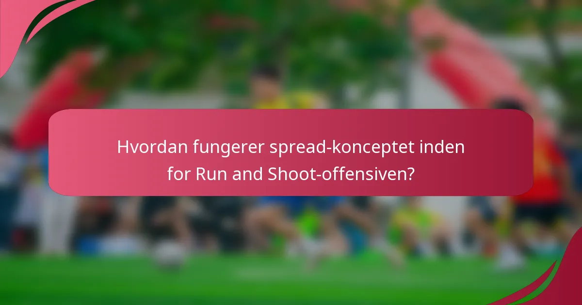 Hvordan fungerer spread-konceptet inden for Run and Shoot-offensiven?